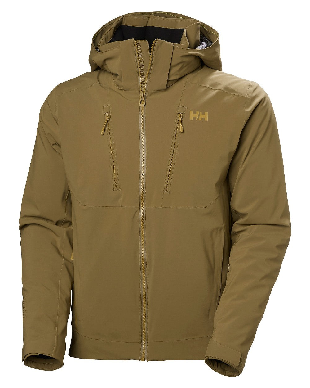 Sepia Coloured Helly Hansen Mens Alpha 4.0 Jacket on white background