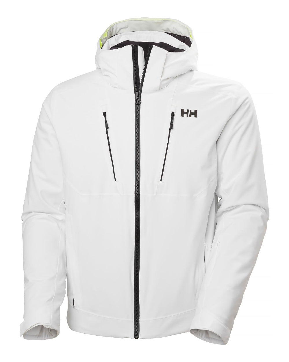 White Coloured Helly Hansen Mens Alpha 4.0 Jacket on white background