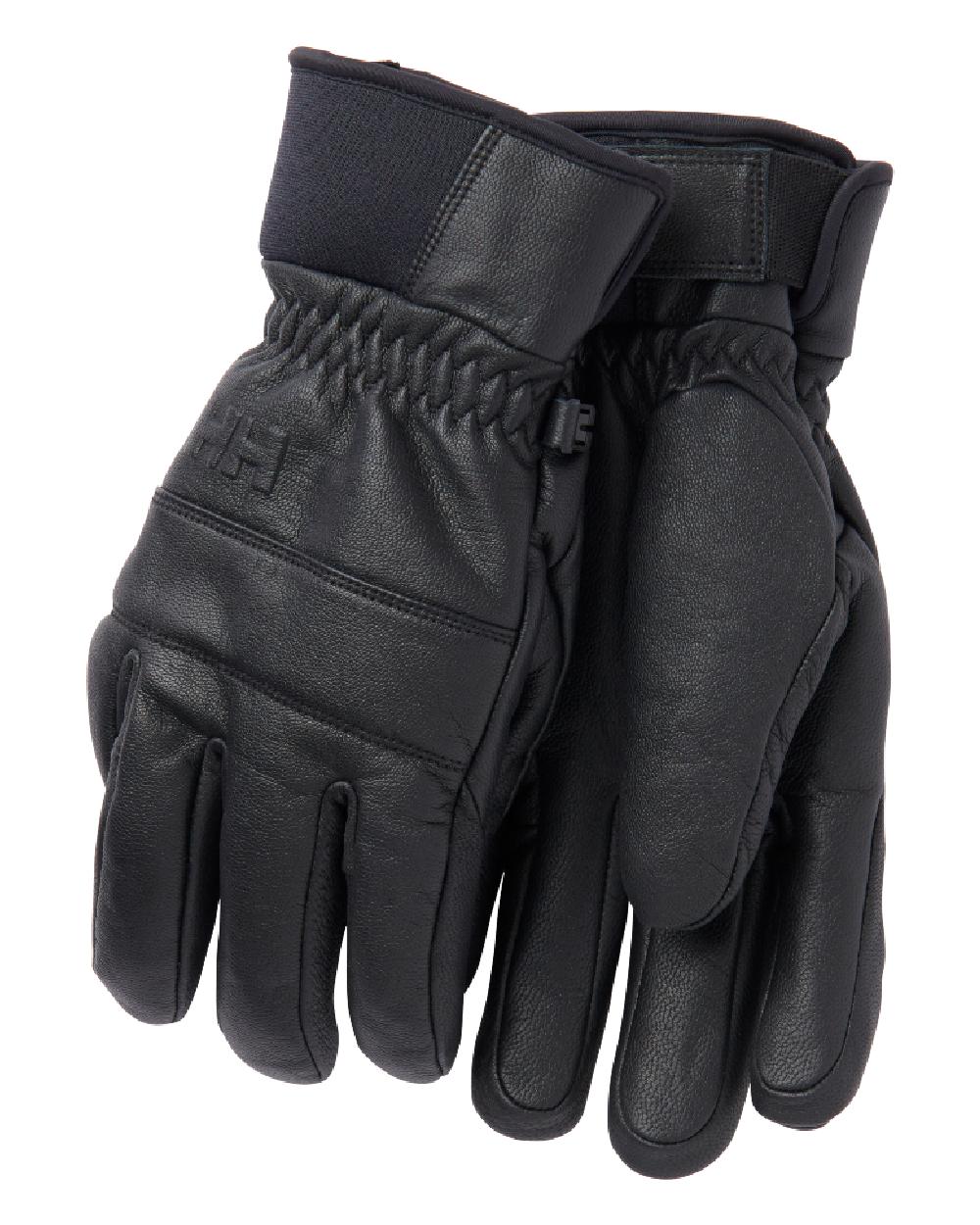 Black Coloured Helly Hansen Mens Alpha Gloves on white background