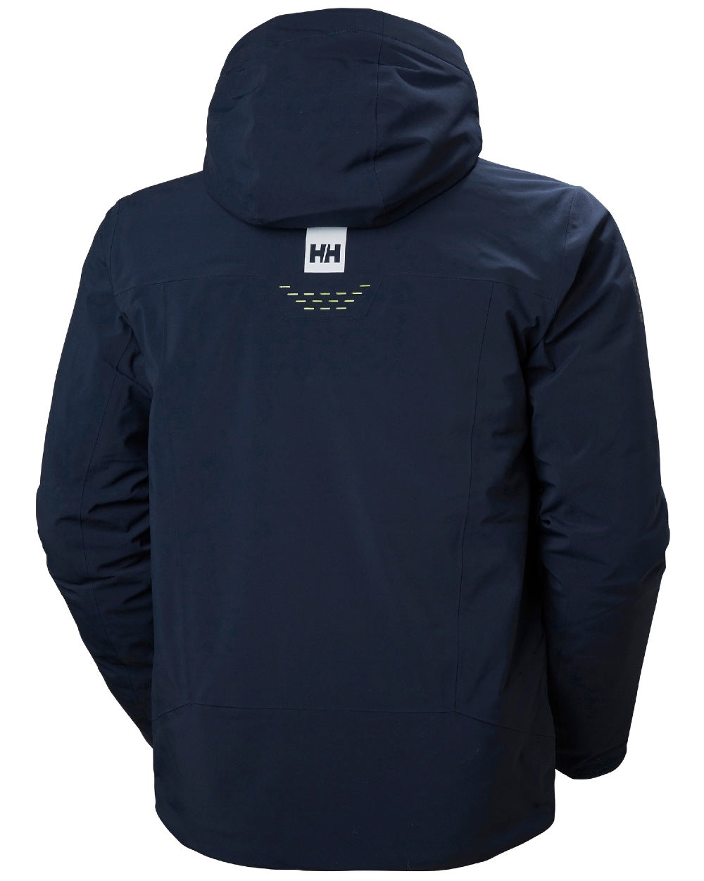 Navy Coloured Helly Hansen Mens Alpha Lifaloft Insulated Ski Jacket on white background
