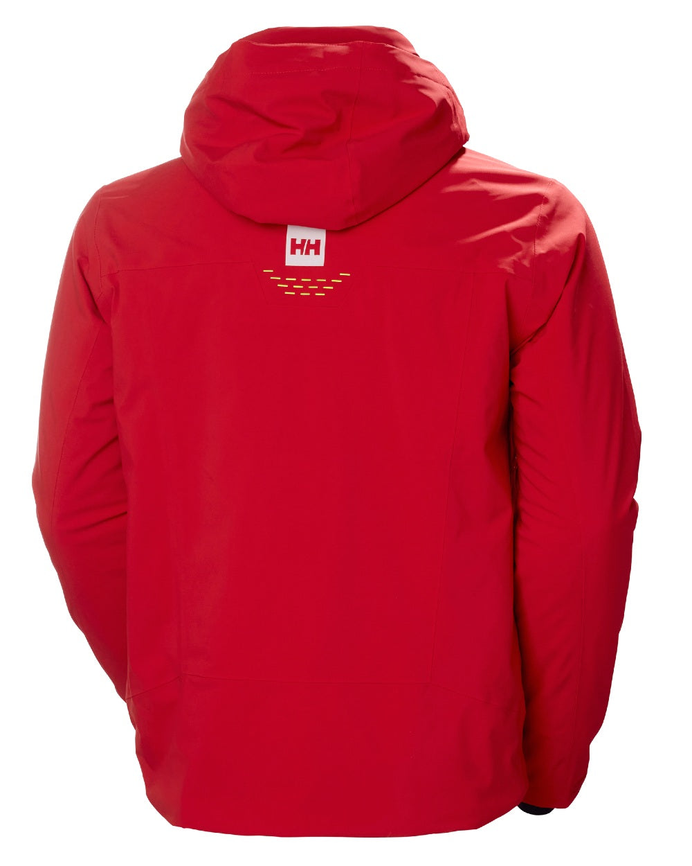 Red Coloured Helly Hansen Mens Alpha Lifaloft Insulated Ski Jacket on white background