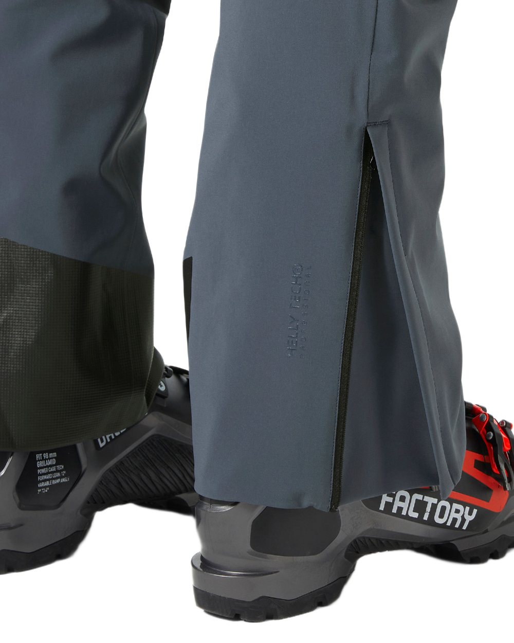 Alpine Frost Coloured Helly Hansen Mens Alpha Lifaloft Insulated Ski Pants on white background