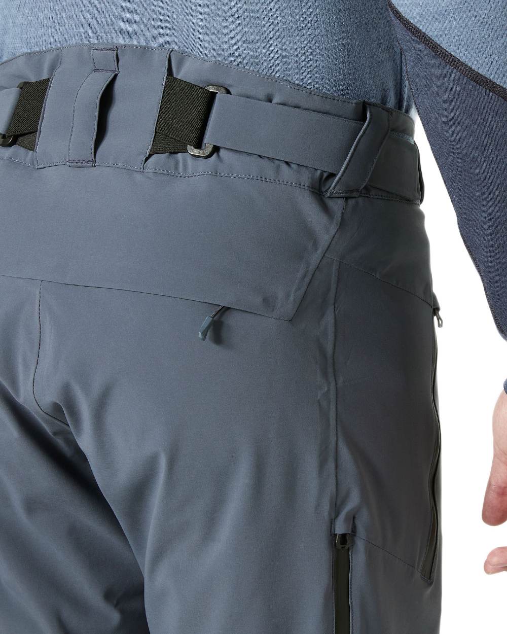 Alpine Frost Coloured Helly Hansen Mens Alpha Lifaloft Insulated Ski Pants on white background