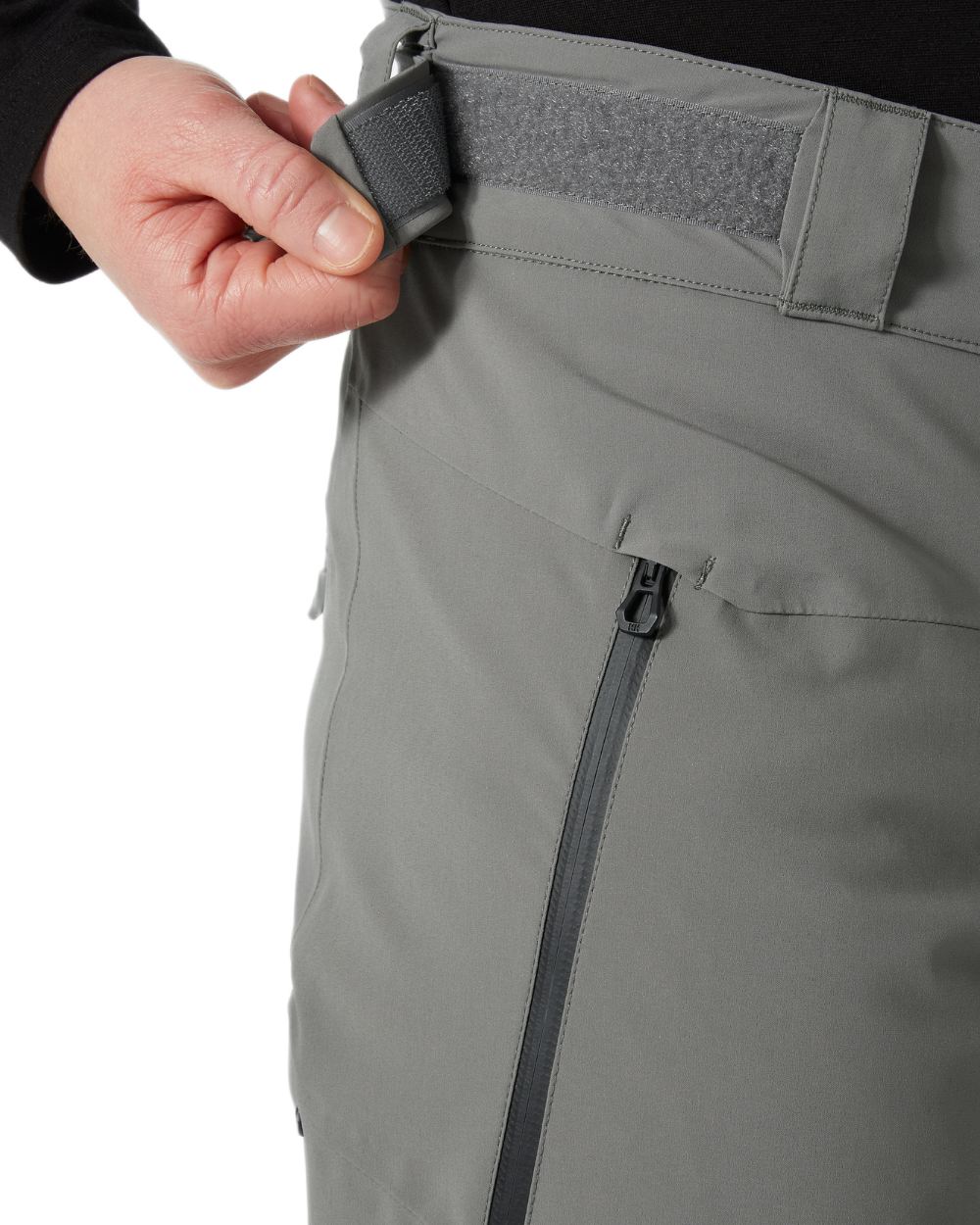 Concrete Coloured Helly Hansen Mens Alpha Lifaloft Insulated Ski Pants on white background