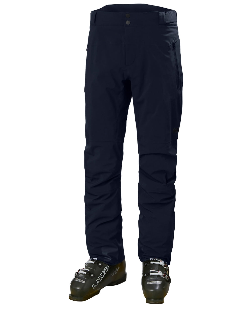 Navy Coloured Helly Hansen Mens Alpha Lifaloft Insulated Ski Pants on white background