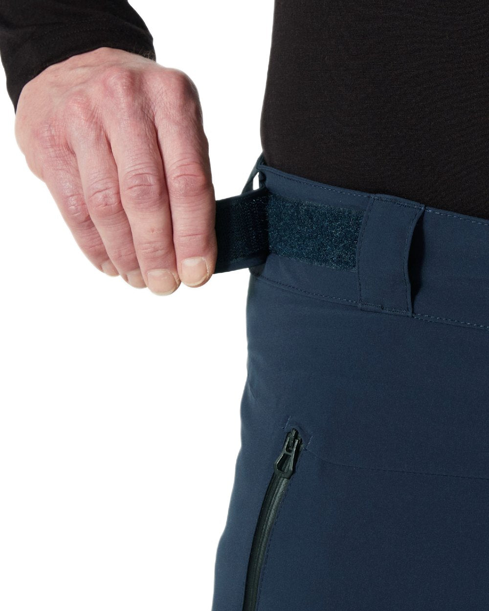 Navy Coloured Helly Hansen Mens Alpha Lifaloft Insulated Ski Pants on white background