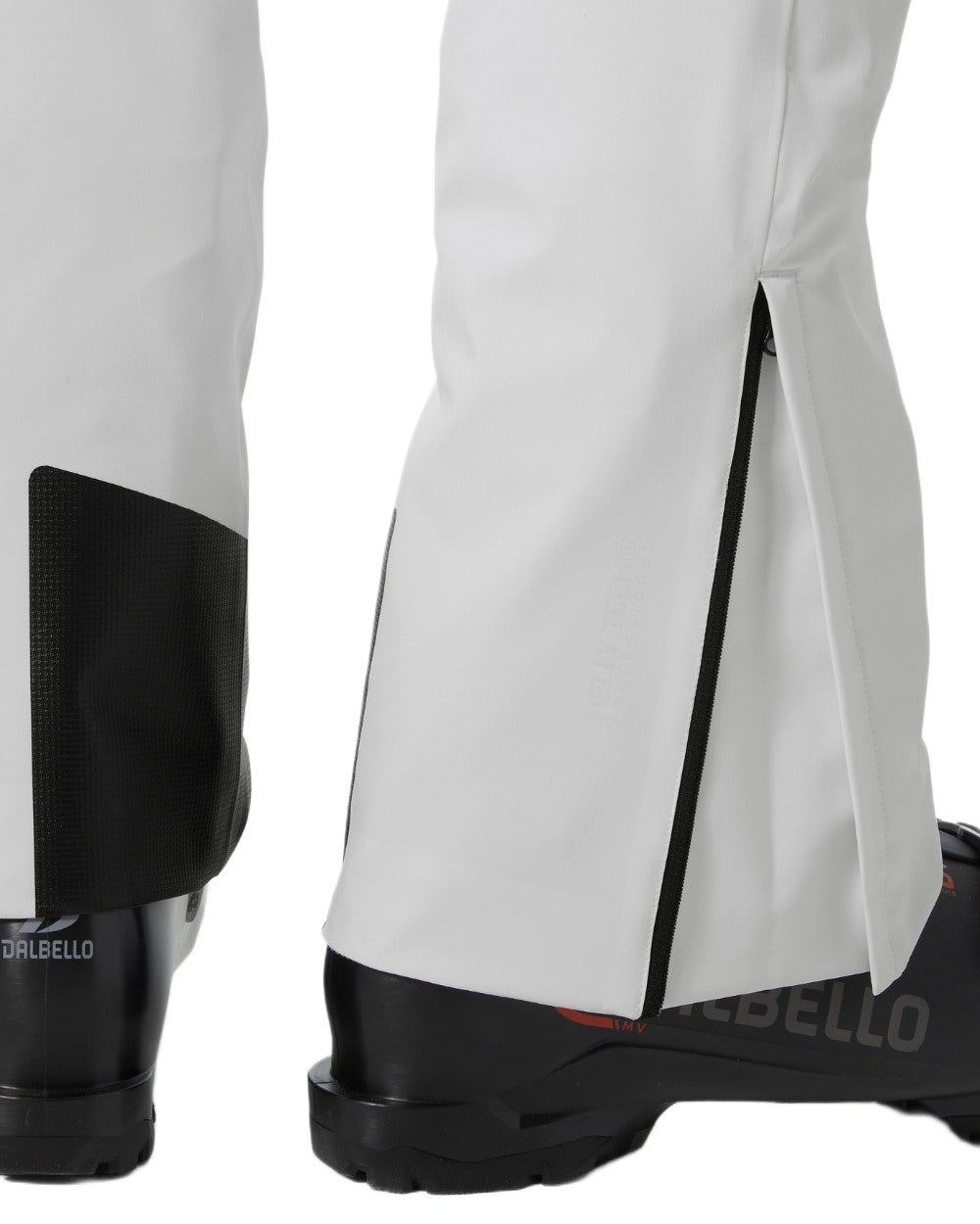 White Coloured Helly Hansen Mens Alpha Lifaloft Insulated Ski Pants on white background