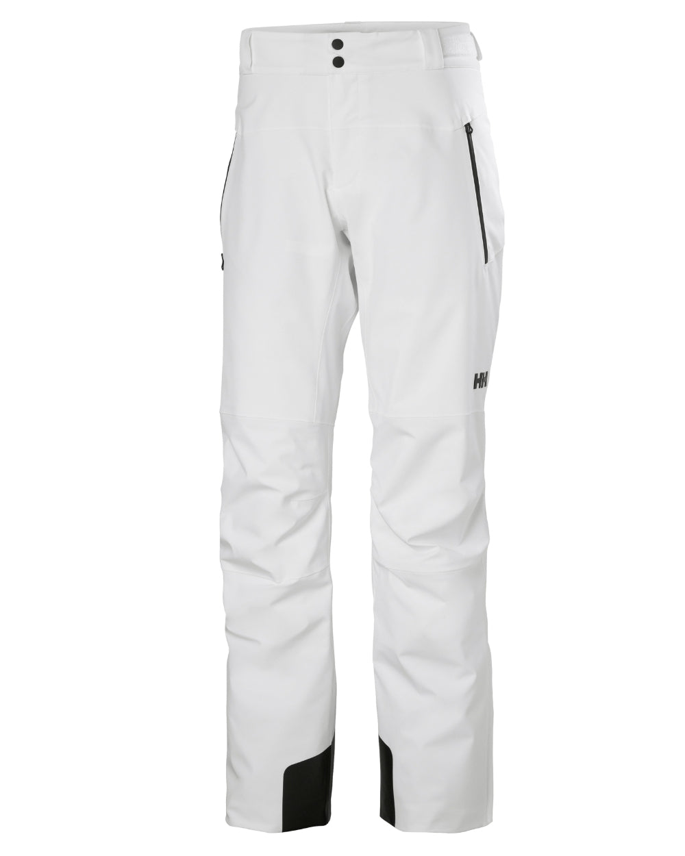 White Coloured Helly Hansen Mens Alpha Lifaloft Insulated Ski Pants on white background