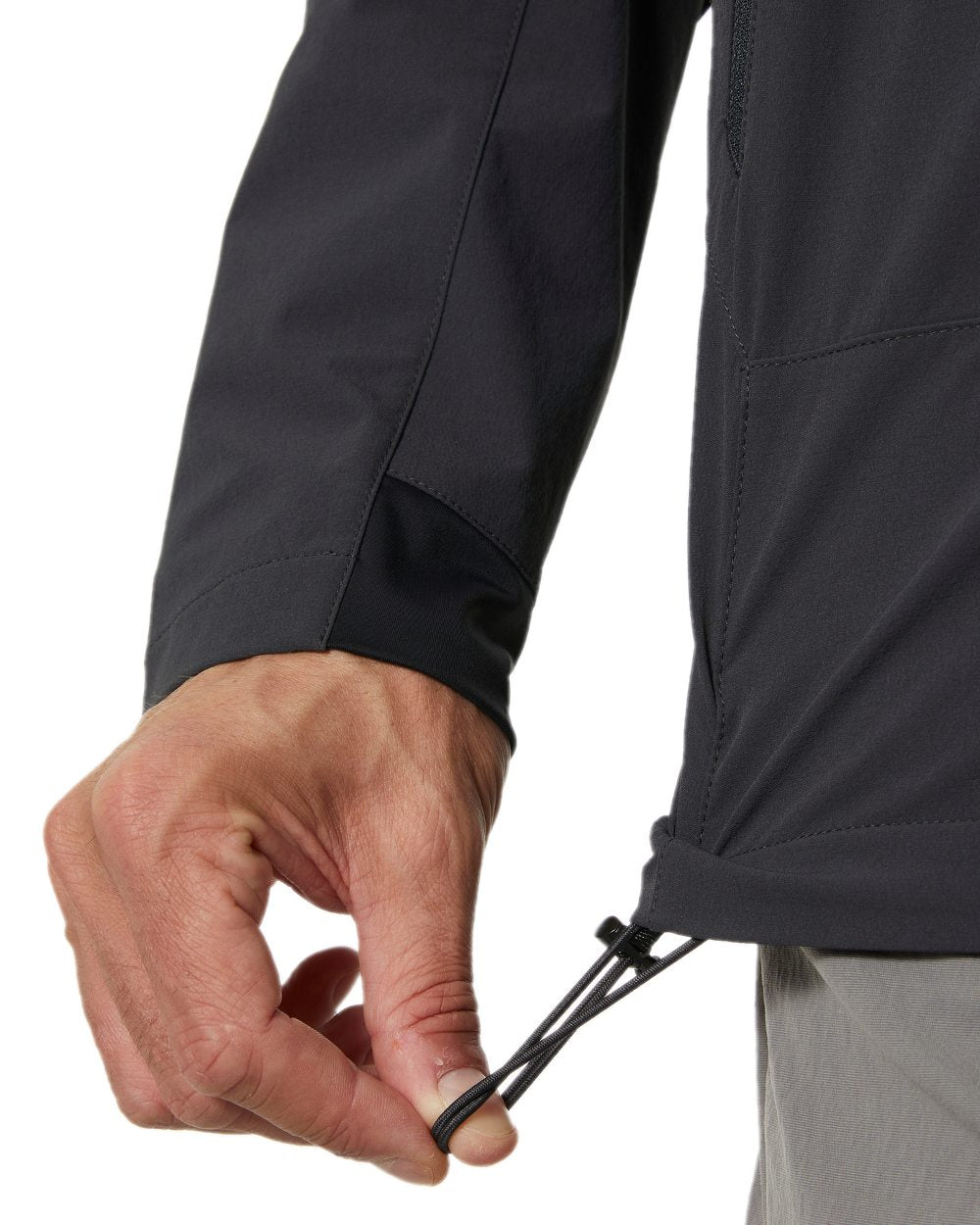 Ebony Coloured Helly Hansen Mens Blaze Hooded Softshell Jacket on white background