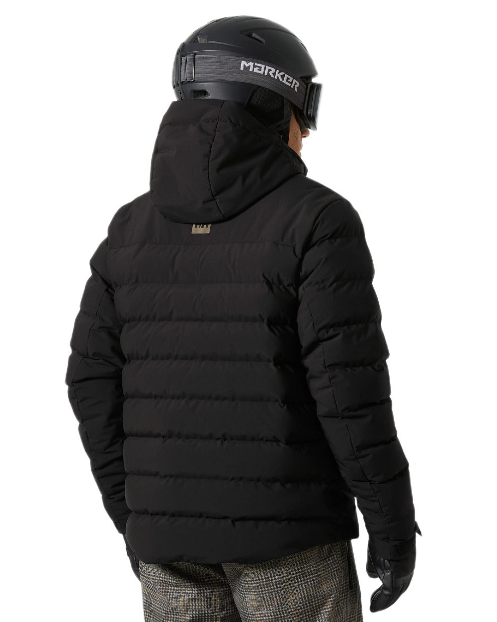 Black Coloured Helly Hansen Mens Bossanova Puffy 2.0 Jacket on white background