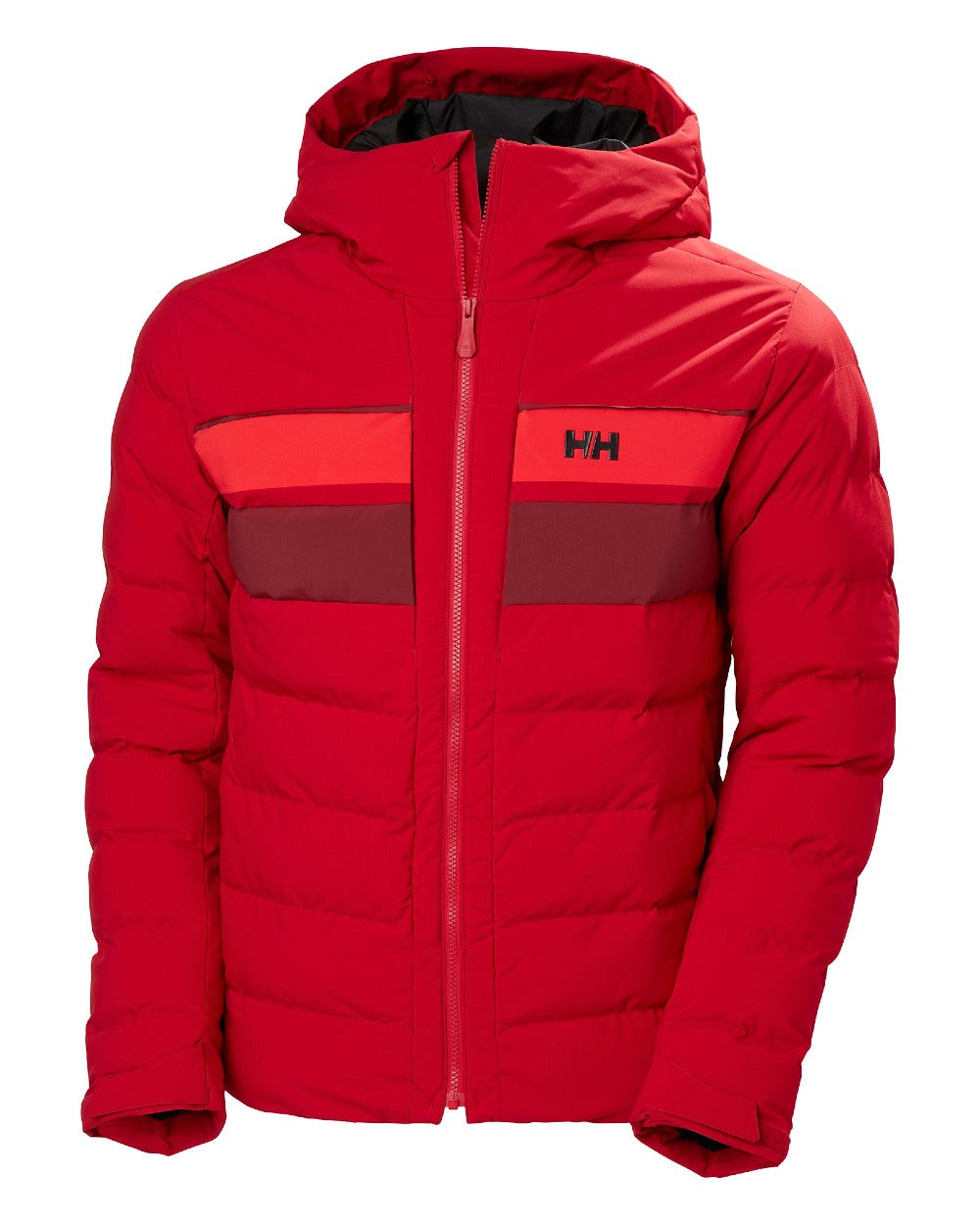 Red Coloured Helly Hansen Mens Bossanova Puffy 2.0 Jacket on white background