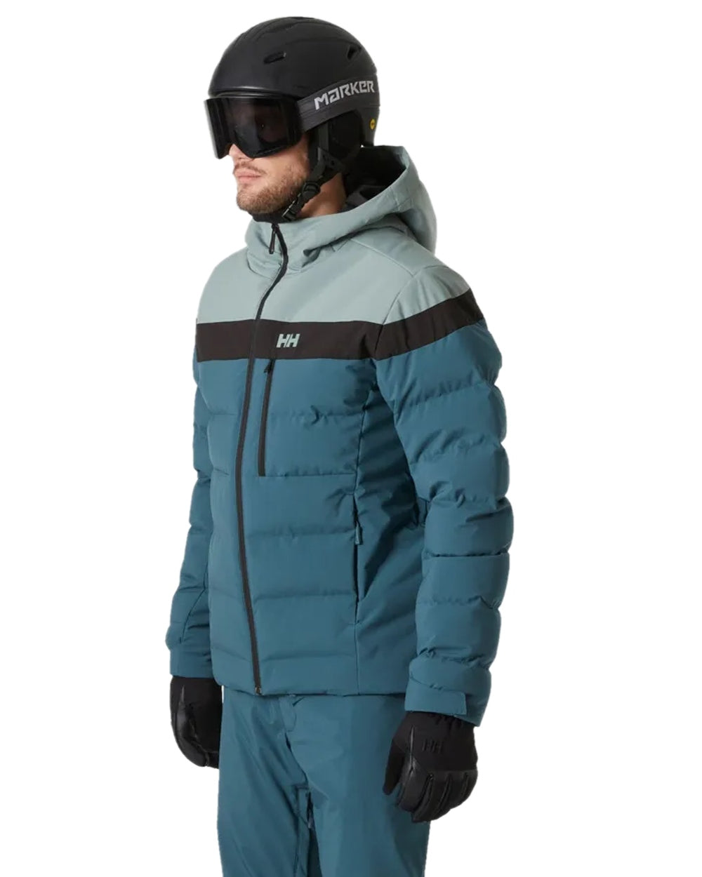 Dark Creek Coloured Helly Hansen Mens Bossanova Puffy Jacket on white background