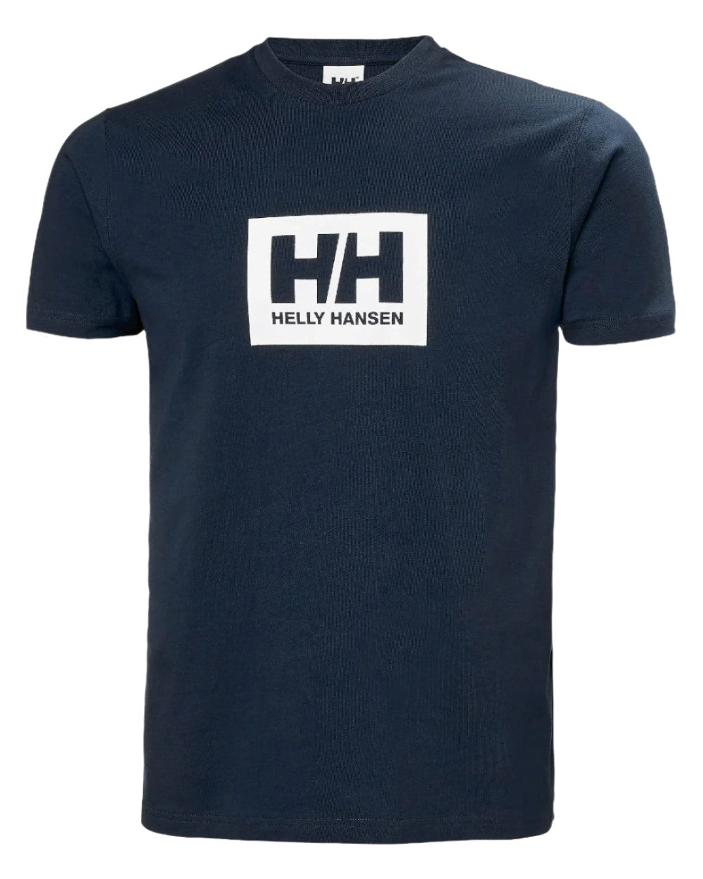 Navy Helly Hansen Mens Box T-Shirt 2.0 on white background