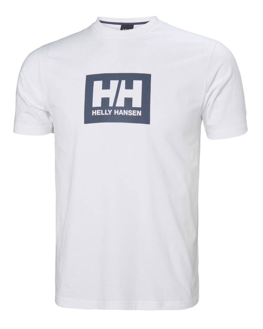 White Helly Hansen Mens Box T-Shirt 2.0 on white background