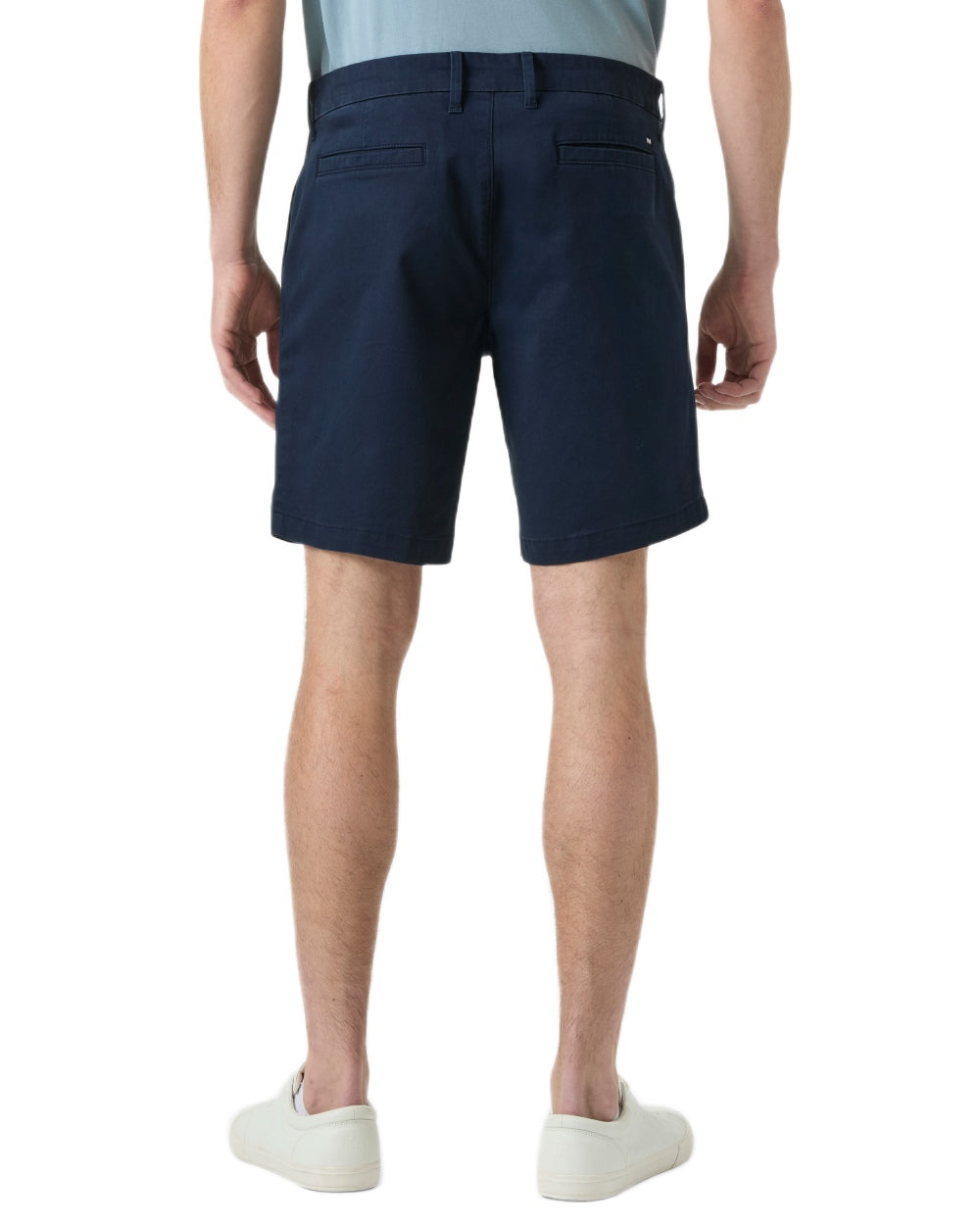 Navy coloured Helly Hansen Mens Bryggen Chino Shorts on white background