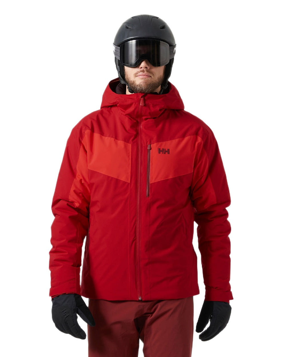 Red Coloured Helly Hansen Mens Carv Lifaloft 2.0 Jacket on white background