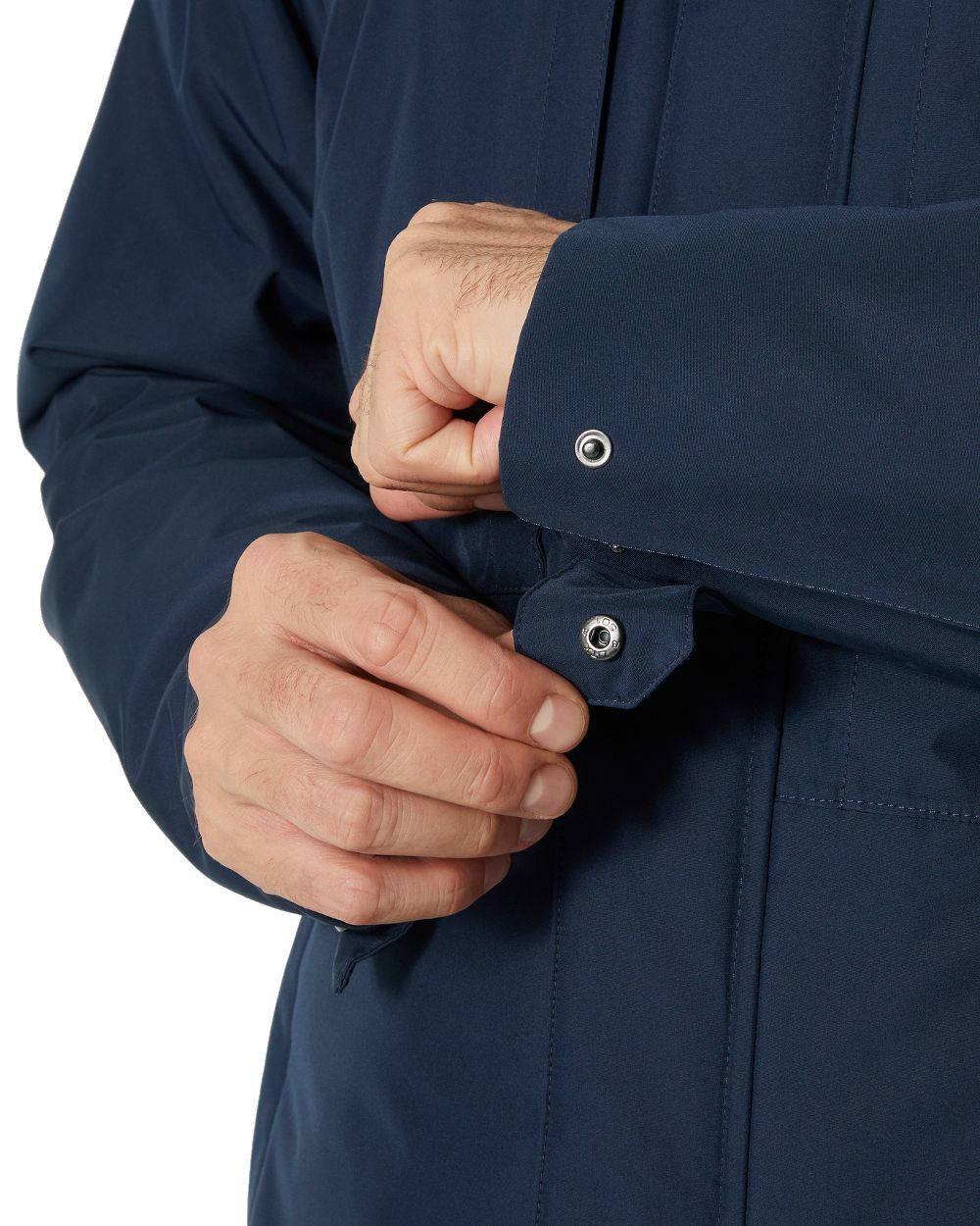 Navy coloured Helly Hansen Mens Coastal 3.0 Parka on white background