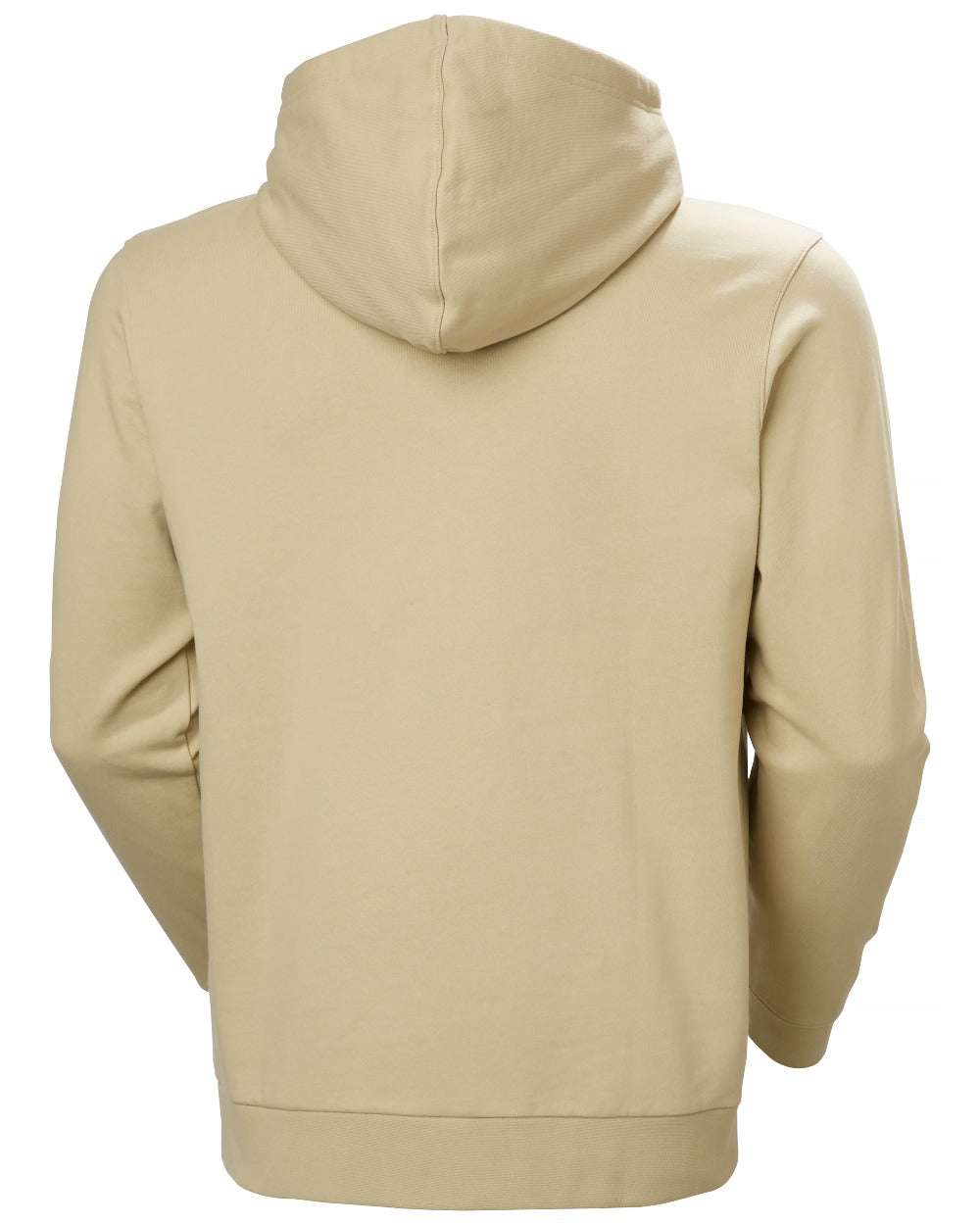 Khaki Sand coloured Helly Hansen Mens Core Graphic Hoodie on white background