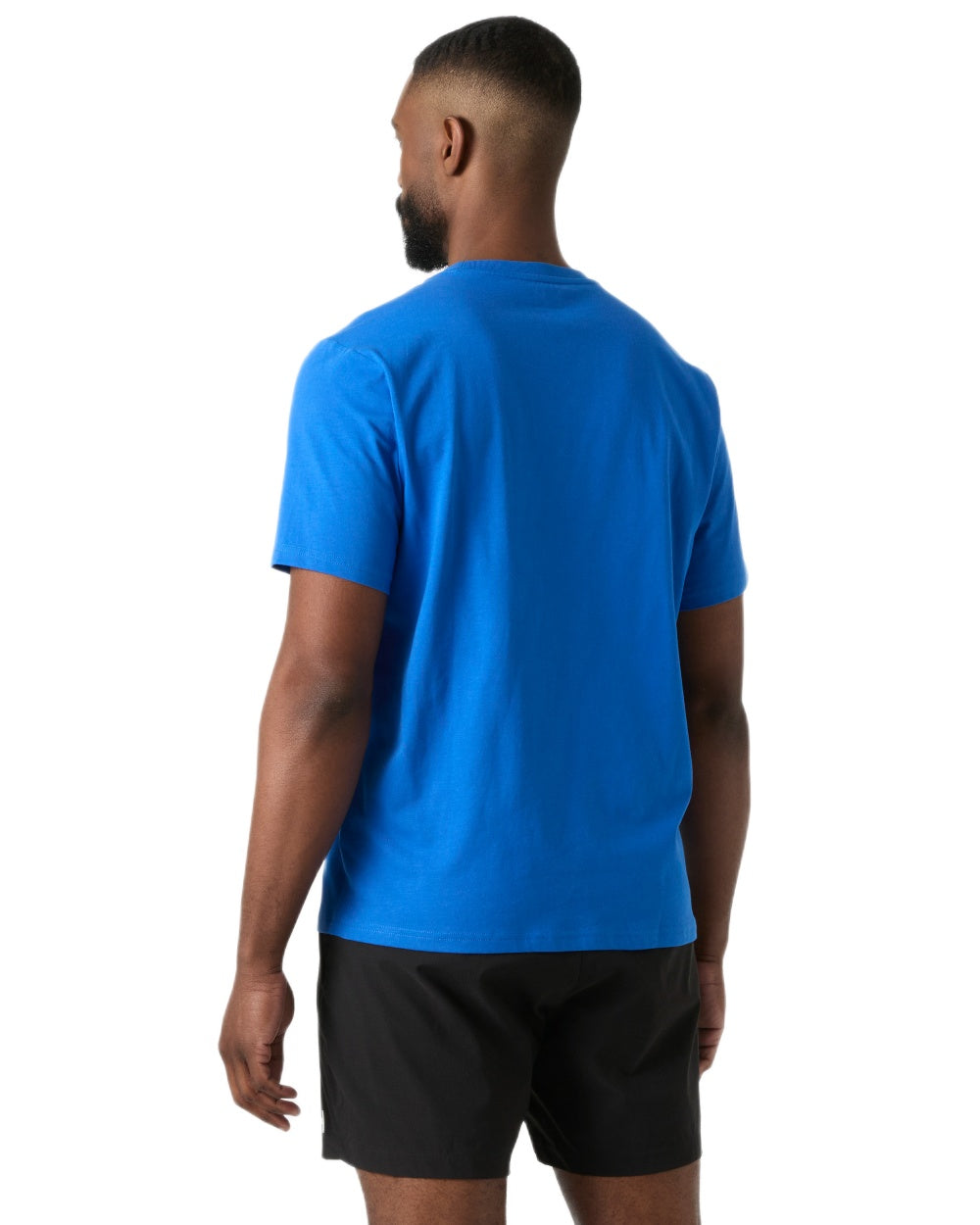 Cobalt coloured Helly Hansen Mens Core Graphic T-Shirt 2.0 on white background
