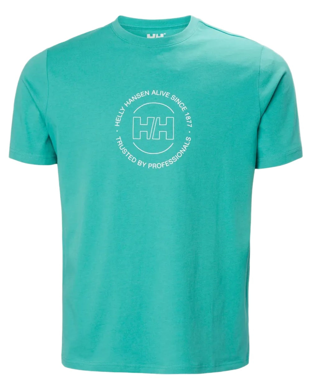 Dark Mint coloured Helly Hansen Mens Core Graphic T-Shirt 2.0 on white background