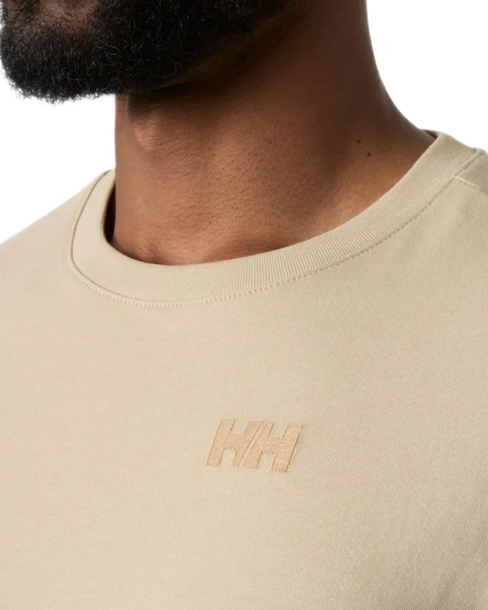 Khaki Sand coloured Helly Hansen Mens Core Graphic T-Shirt 2.0 on white background