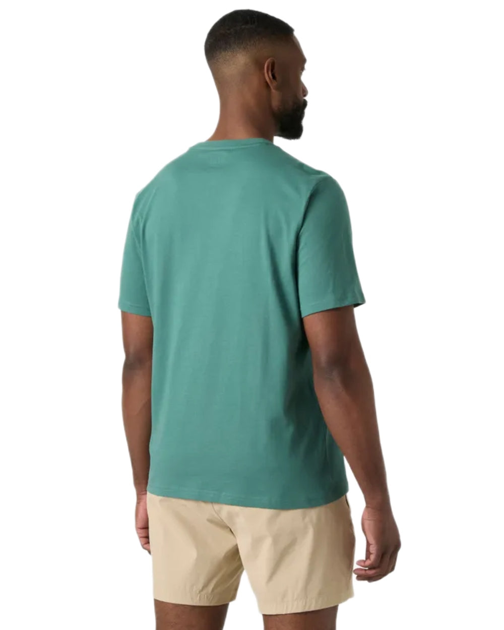 Opal Green coloured Helly Hansen Mens Core Graphic T-Shirt 2.0 on white background