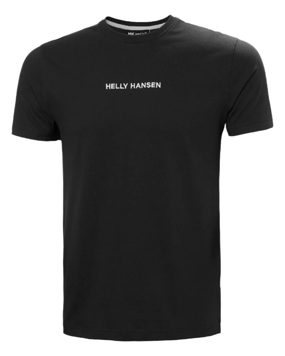 Black coloured Helly Hansen Mens Core T-Shirt 2.0 on white background