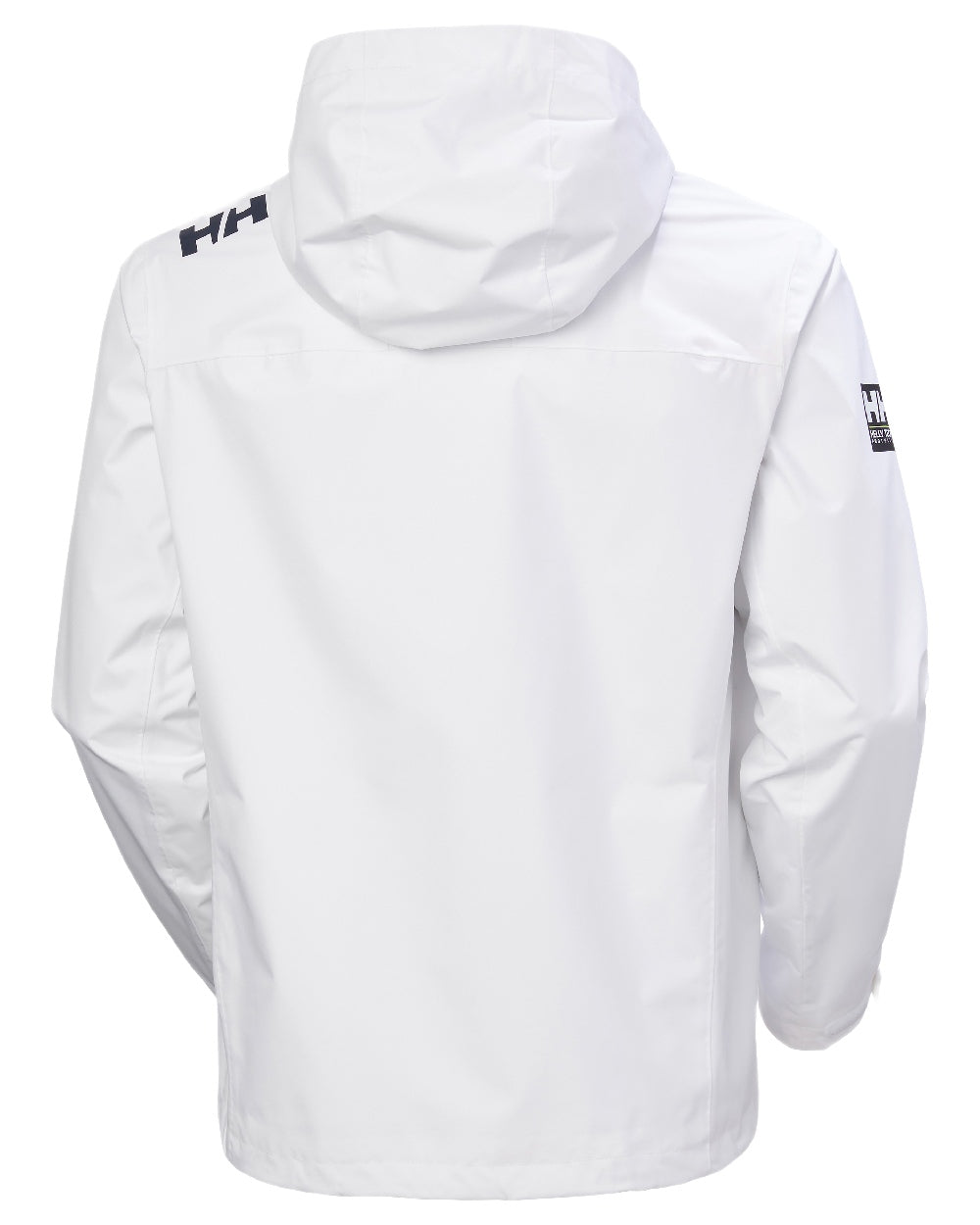 White Coloured Helly Hansen Mens Crew Hooded Jacket 2.0 on white background