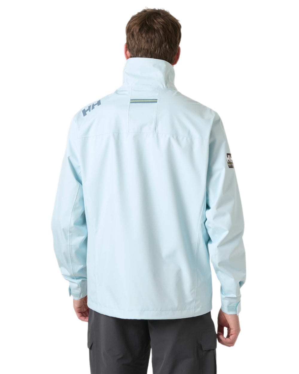 Barely Blue Coloured Helly Hansen Mens Crew Jacket 2.0 on white background