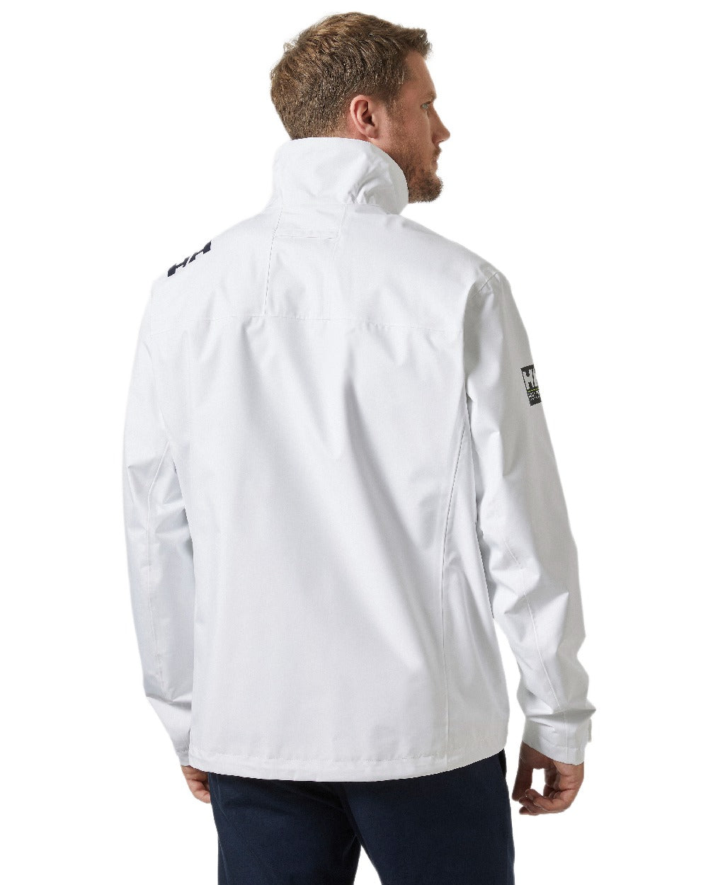 White Coloured Helly Hansen Mens Crew Jacket 2.0 on white background