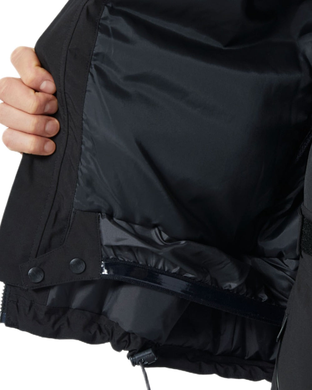 Black Coloured Helly Hansen Mens Crewser Jacket on white background