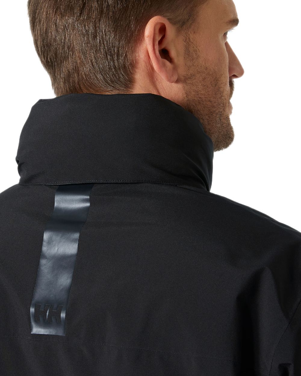 Black Coloured Helly Hansen Mens Crewser Jacket on white background