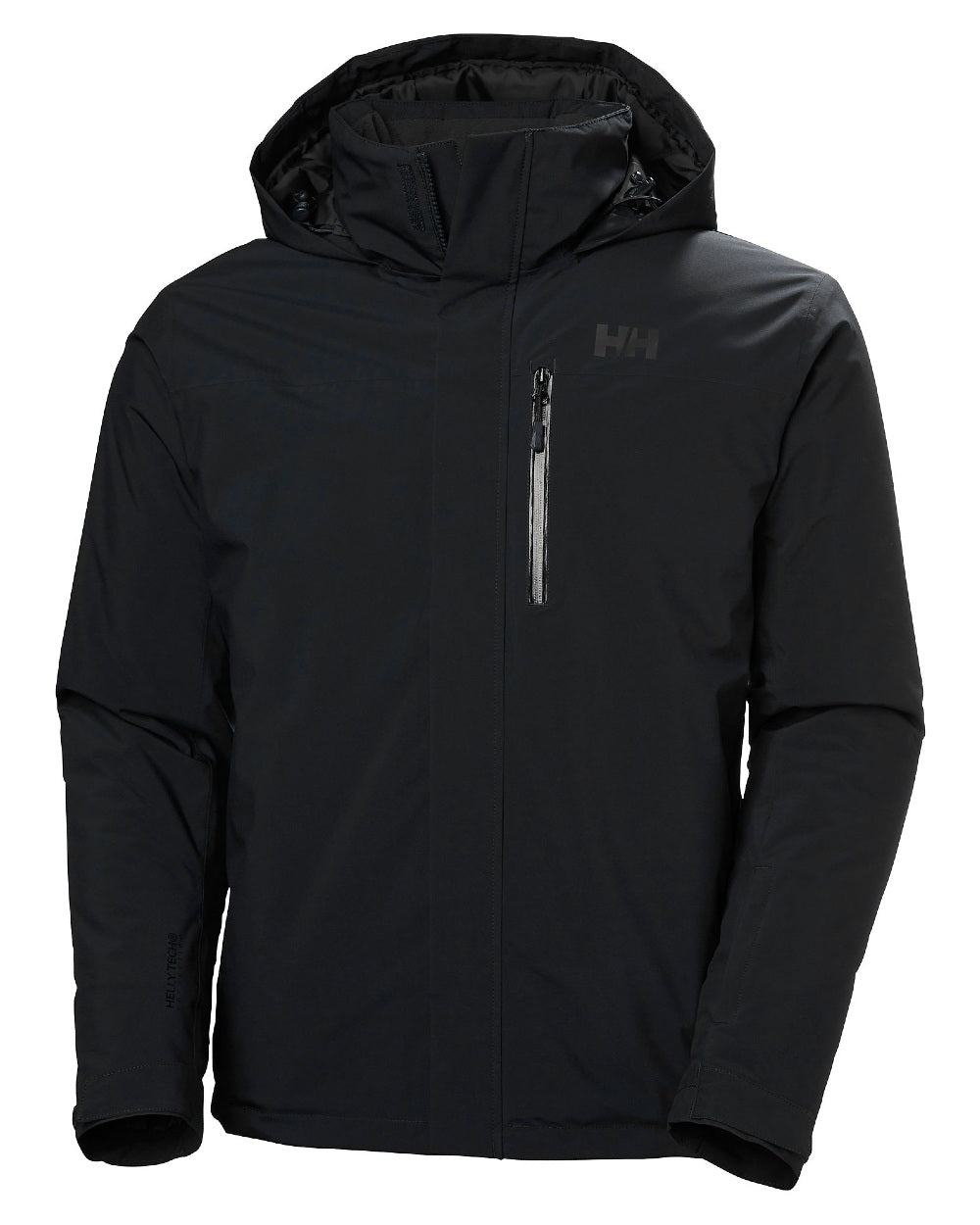 Black Coloured Helly Hansen Mens Crewser Jacket on white background