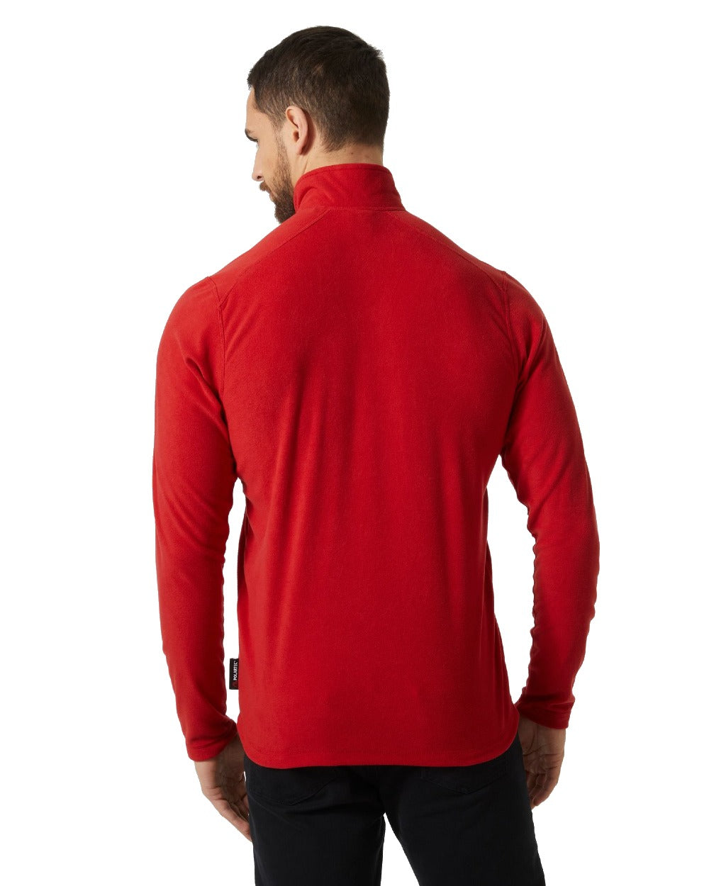 Red coloured Helly Hansen Mens Daybreaker Fleece Jacket on white background