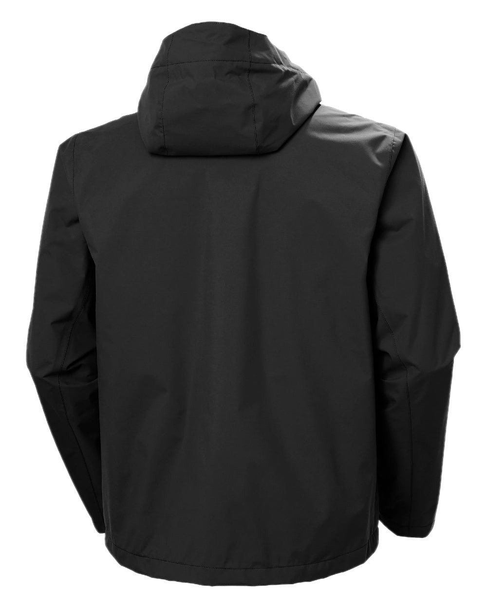 Black coloured Helly Hansen Mens Escape Rain Jacket on white background