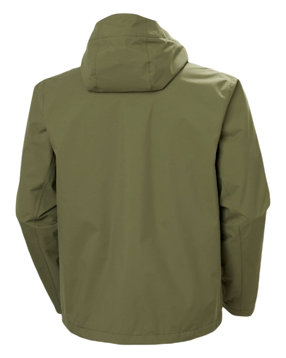 Terrain Green coloured Helly Hansen Mens Escape Rain Jacket on white background