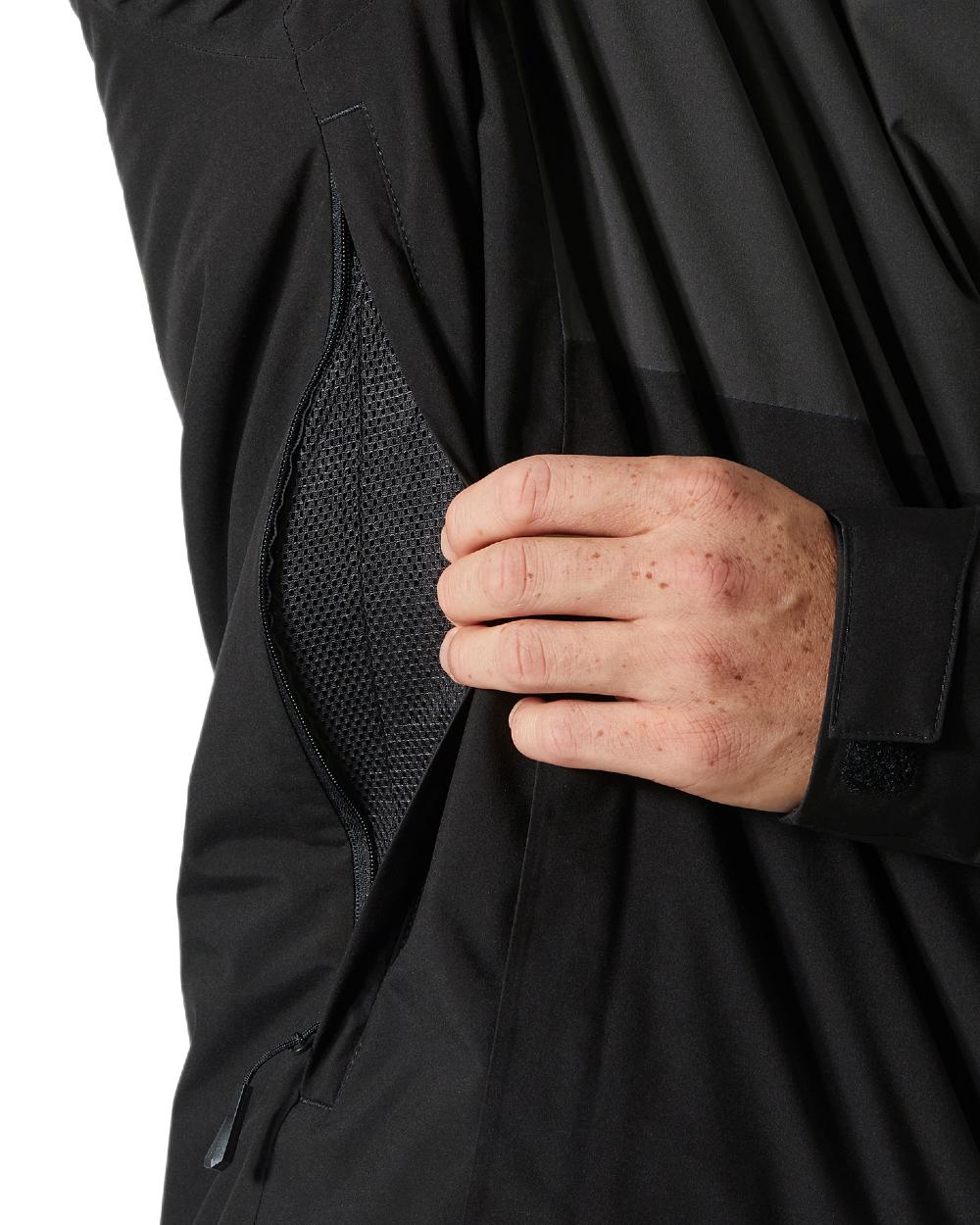 Black Coloured Helly Hansen Mens Gravity Jacket on white background