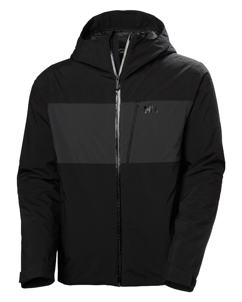 Black Coloured Helly Hansen Mens Gravity Jacket on white background