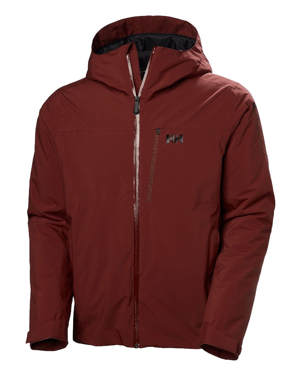 Mars Red Coloured Helly Hansen Mens Gravity Jacket on white background