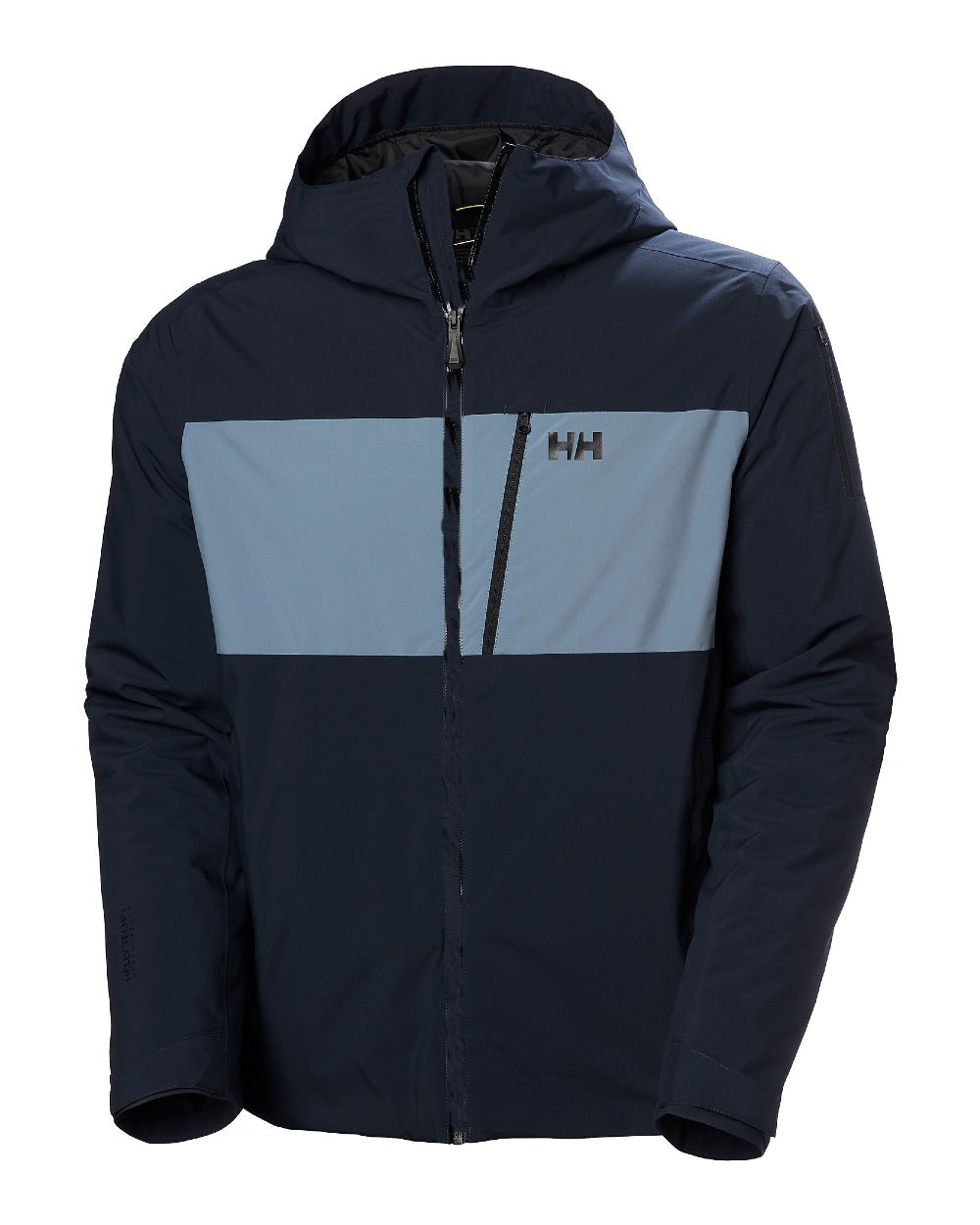 Navy Coloured Helly Hansen Mens Gravity Jacket on white background