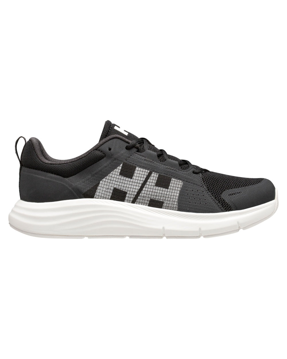 Black White Coloured Helly Hansen Mens HP Ahiga EVO 5 Marine Lifestyle Shoes on white background