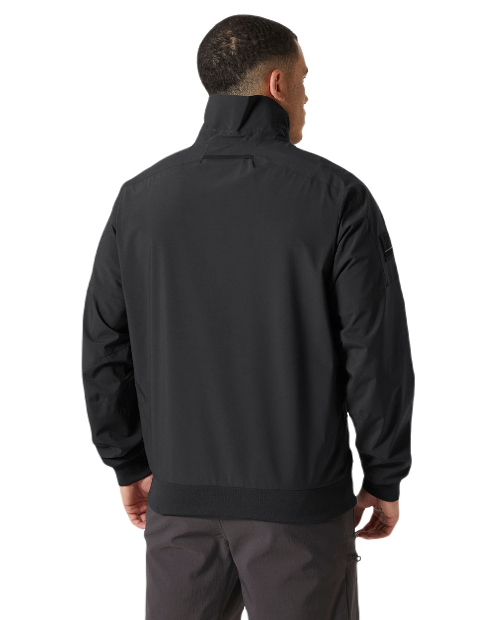 Ebony coloured Helly Hansen Mens HP Racing Bomber Jacket 3.0 on white background