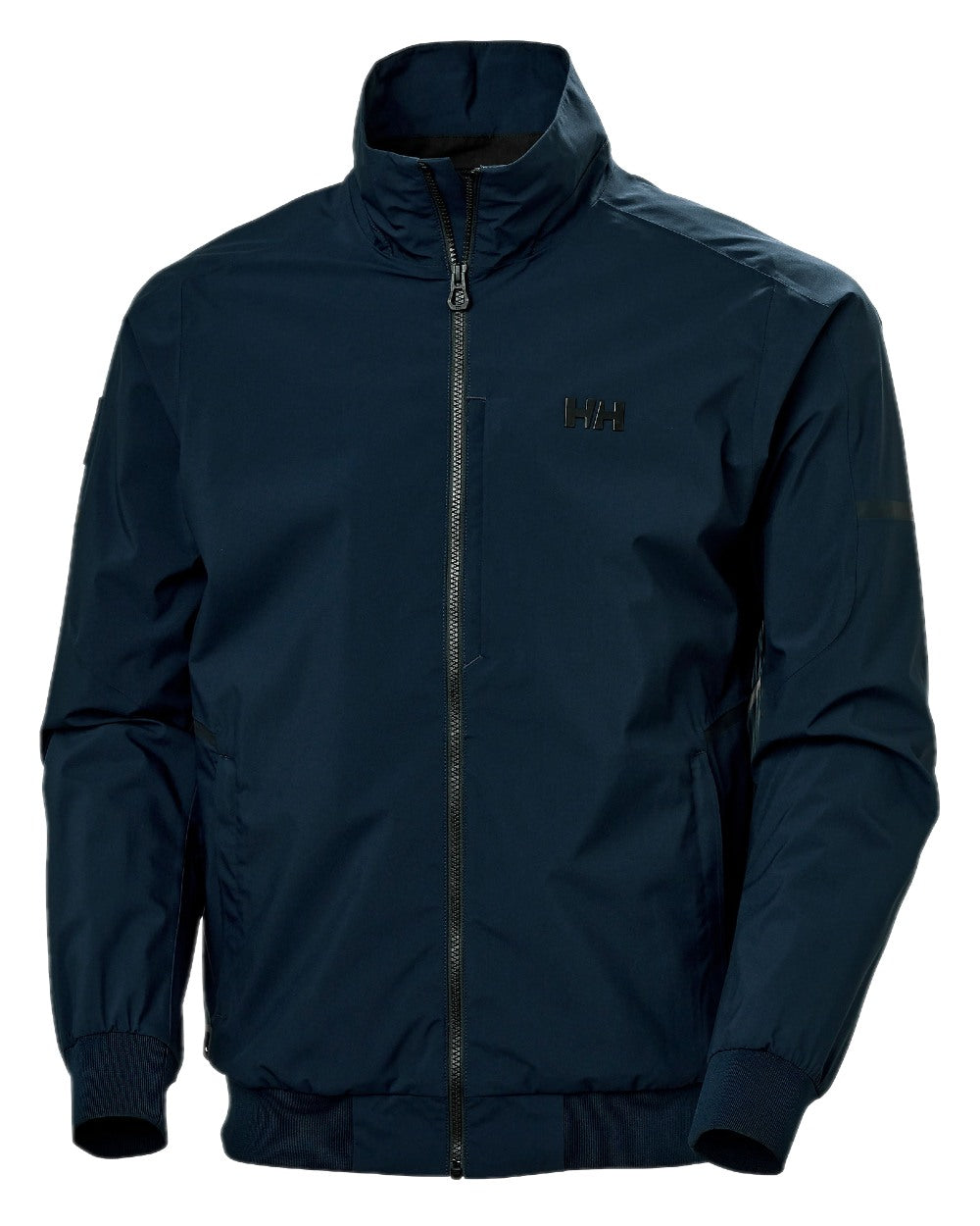 Navy coloured Helly Hansen Mens HP Racing Bomber Jacket 3.0 on white background