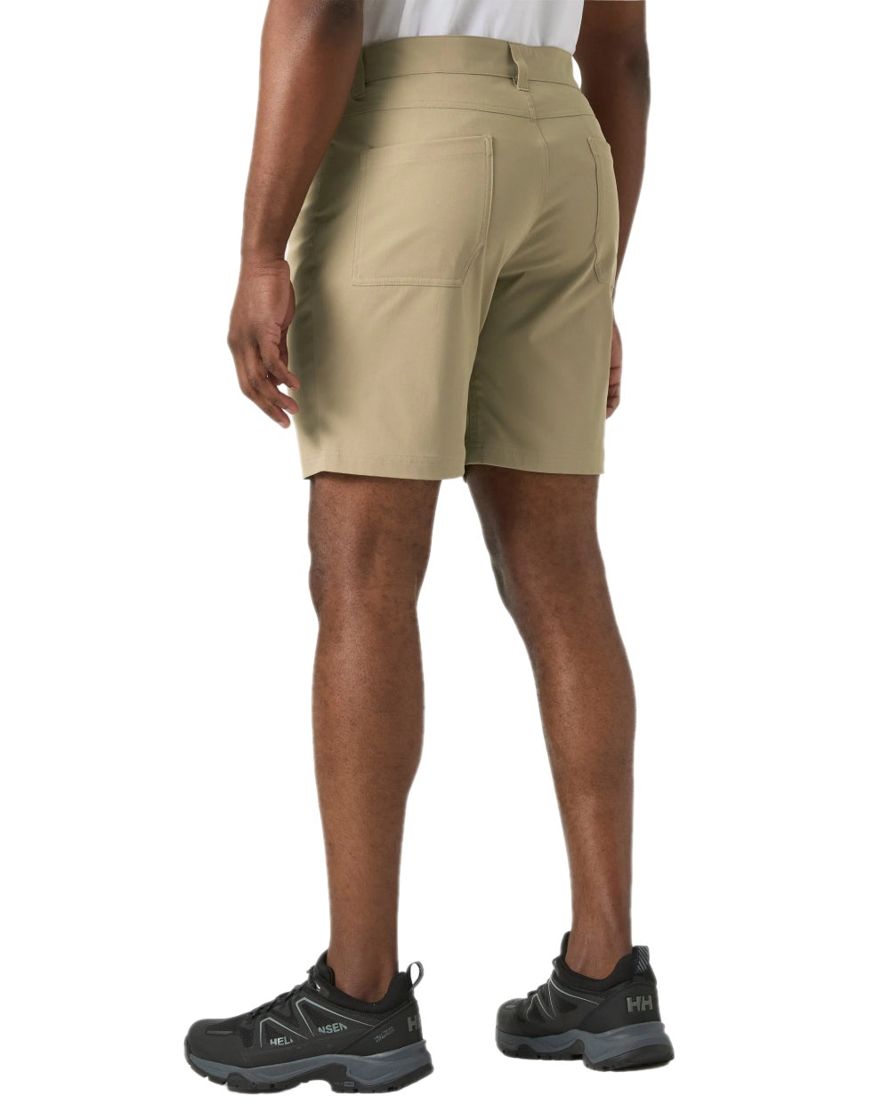 Pebble Coloured Helly Hansen Mens Holmen 5 Pocket Shorts on white background