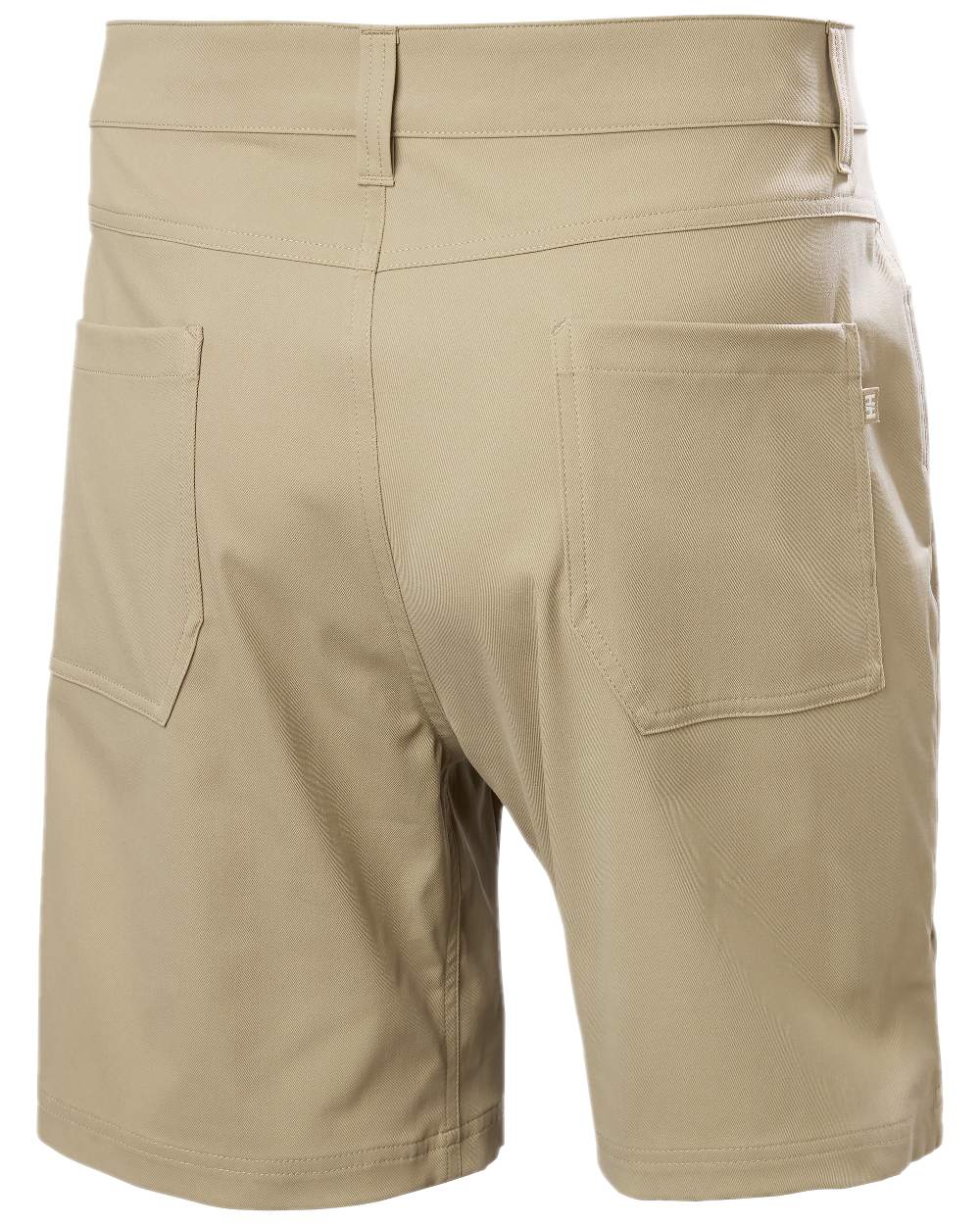Pebble Coloured Helly Hansen Mens Holmen 5 Pocket Shorts on white background