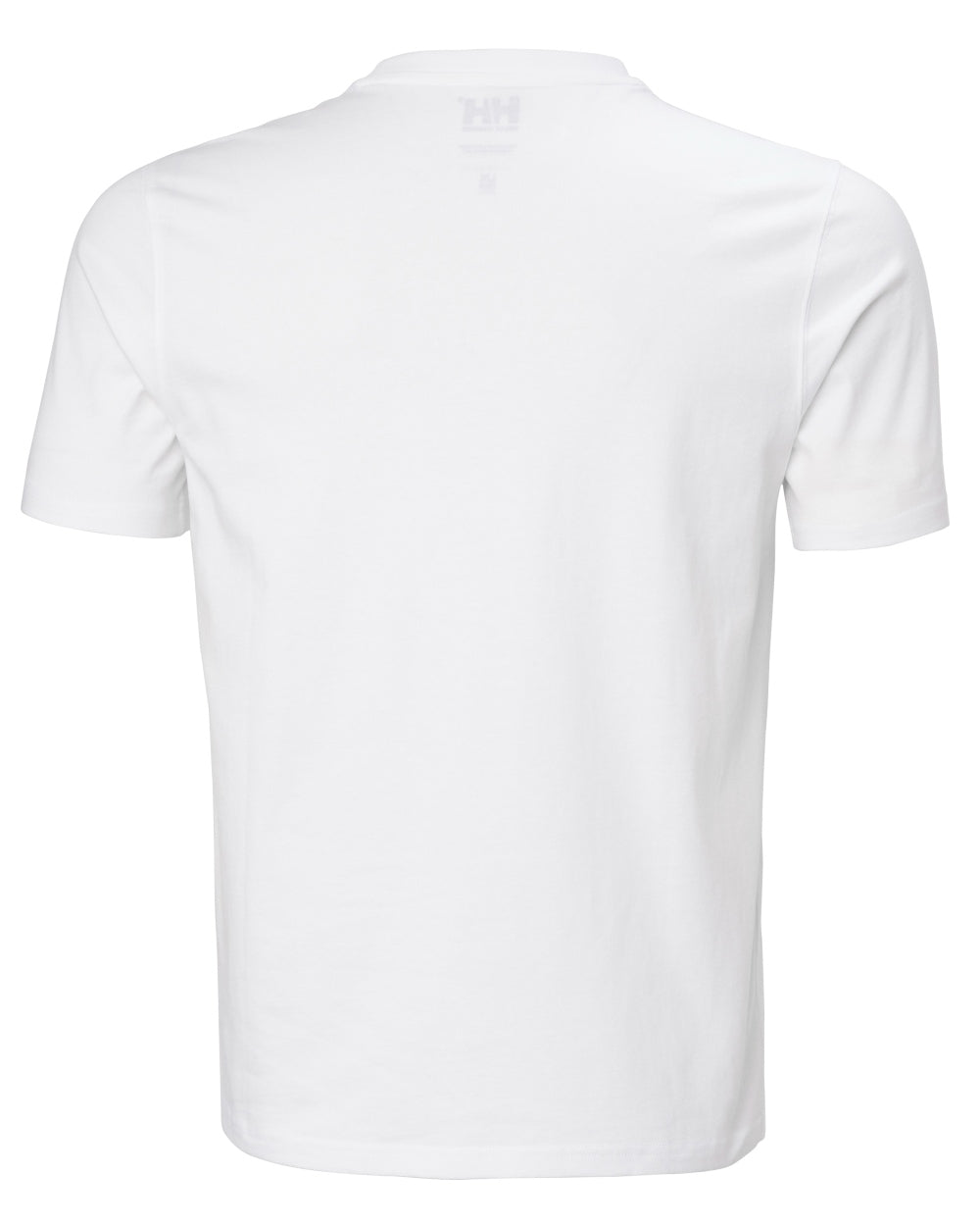 White coloured Helly Hansen Mens Hudson T-Shirt on white background