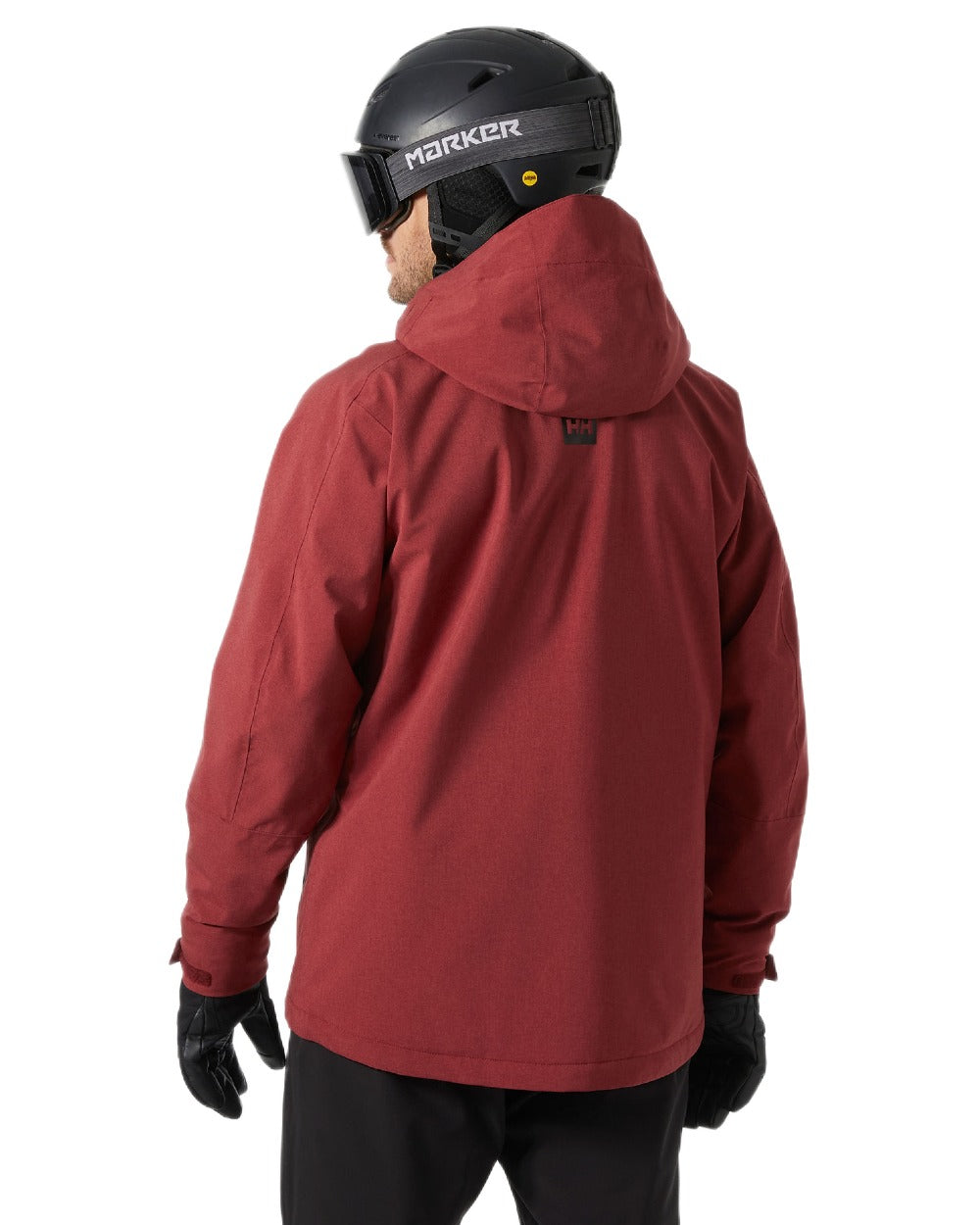 Mars Red Coloured Helly Hansen Mens Juniper 3.0 Jacket on white background
