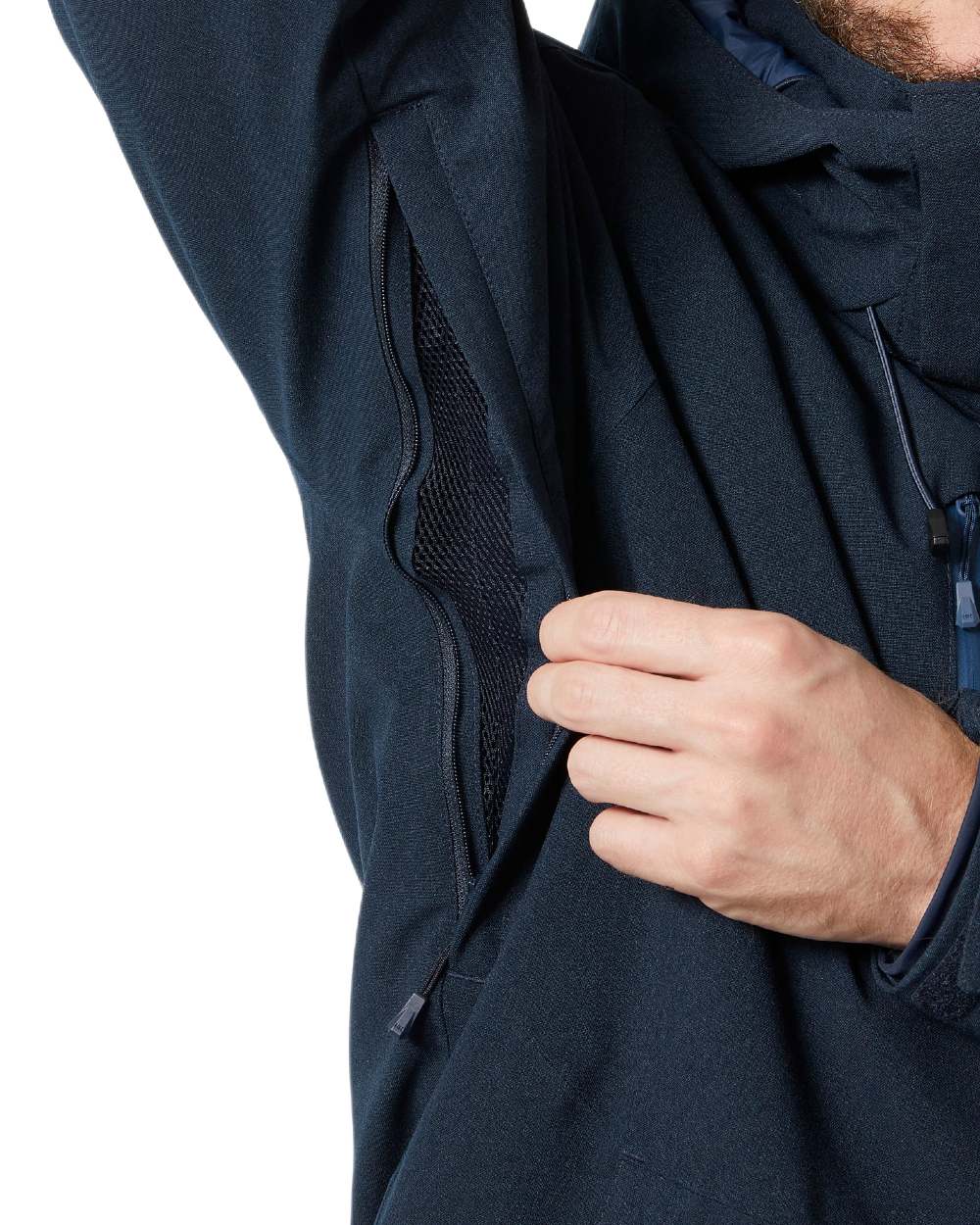 Navy Coloured Helly Hansen Mens Juniper 3.0 Jacket on white background