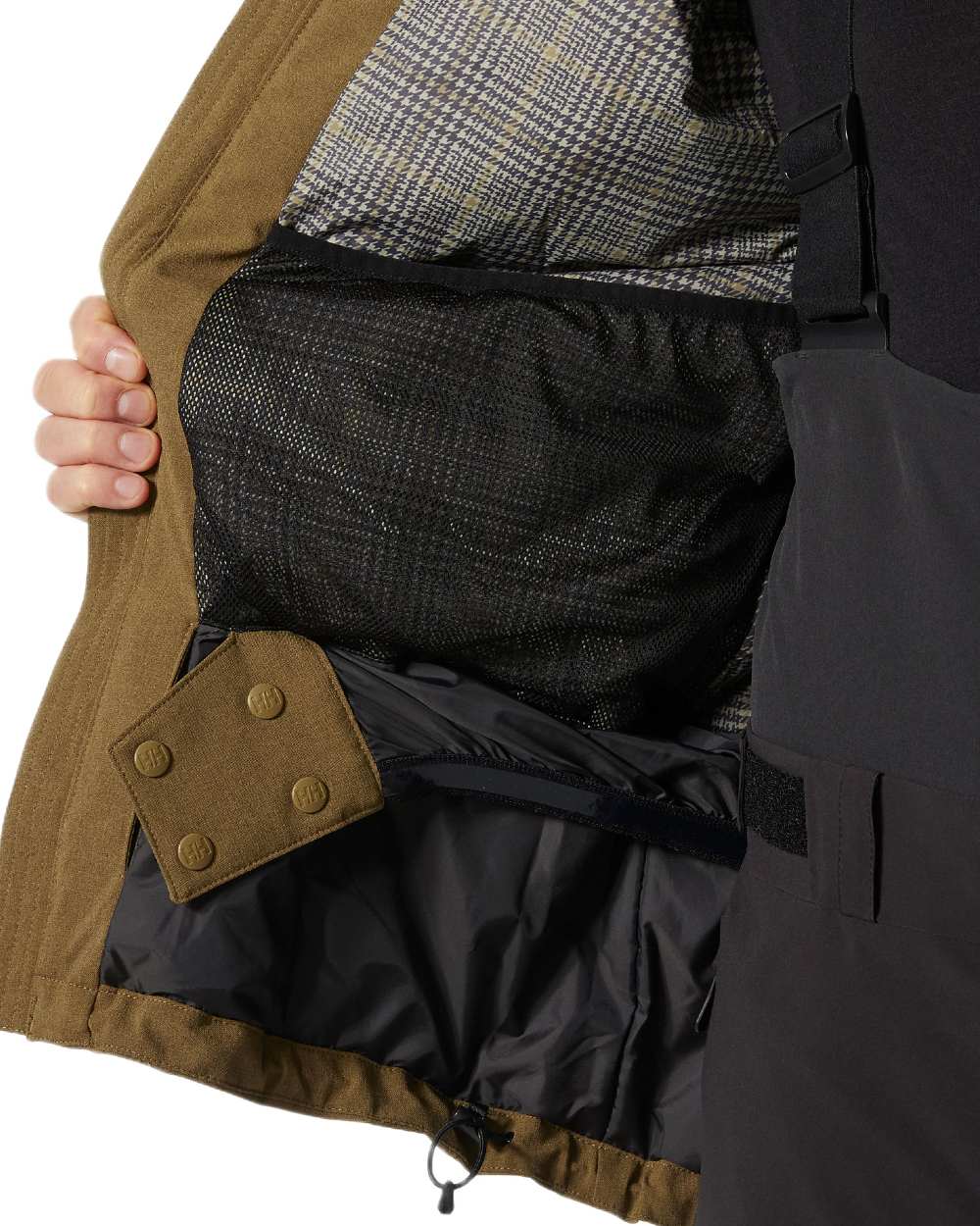 Sepia Coloured Helly Hansen Mens Juniper 3.0 Jacket on white background