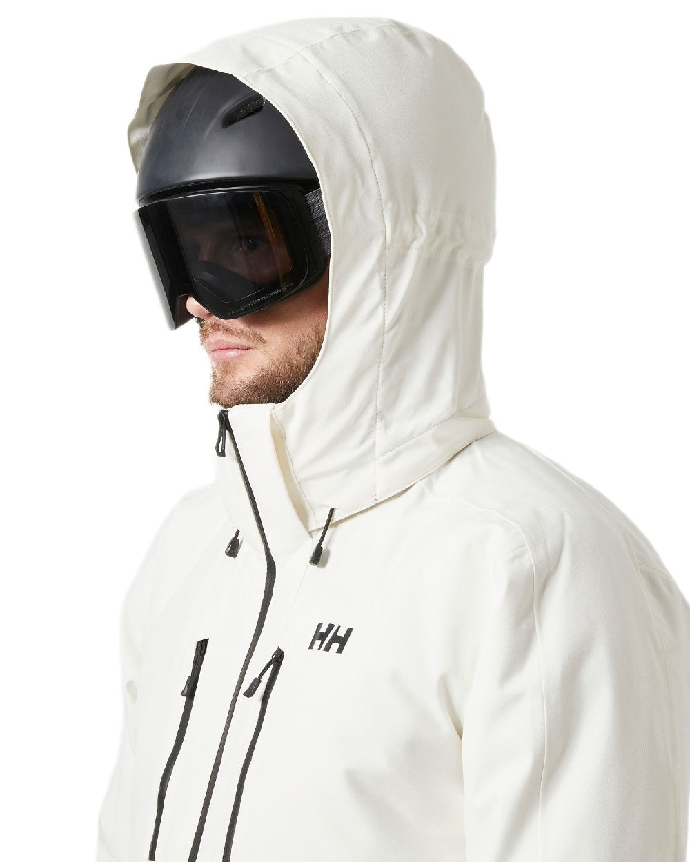 Snow Coloured Helly Hansen Mens Juniper 3.0 Jacket on white background